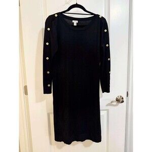 LIKE NEW Long Black Sweater Dress – Size M - Spense